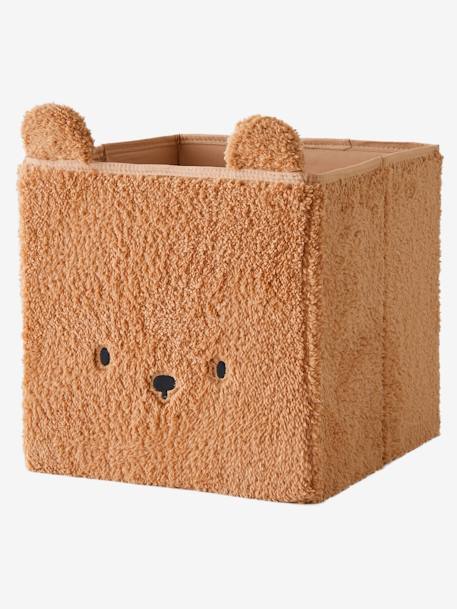 Kinderzimmer Aufbewahrungsbox BÄR, Teddyfleece karamell 1