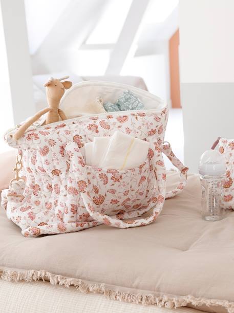 Wickeltasche PLUME, personalisierbar beige bedruckt/hygge+blau indien blume+rosa/folklore blumen+rosa/hippie vintage+weiß bedruckt+weiß geblümt/flora+weiß pfeilsymbole 22