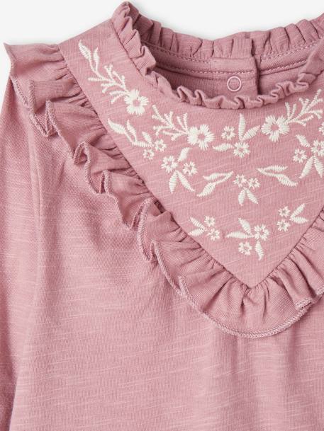 Baby Shirt mit Stickerei - lila - 2