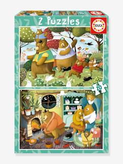 -2 Kinder Puzzles Geschichten aus dem Wald EDUCA, 20 Teile