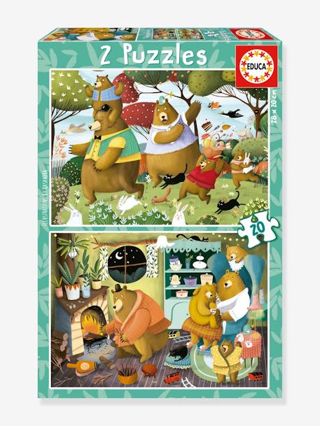 2 Kinder Puzzles Geschichten aus dem Wald EDUCA, 20 Teile grün 1