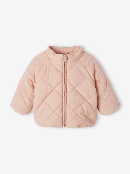 Mädchen Baby Steppjacke mit abnehmbarer Kapuze, Recycling-Polyester - hellrosa - 2