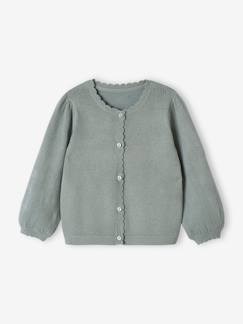 -Mädchen Baby Strickjacke mit Ajourmuster Oeko-Tex