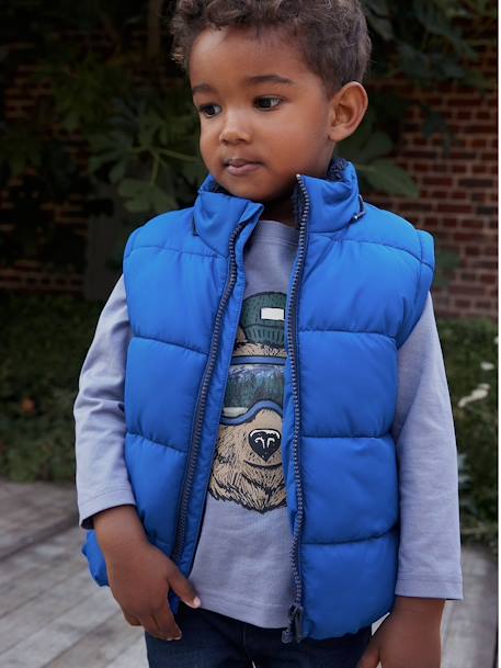 Jungen 2-in-1-Steppjacke mit Fleecefutter elektrisch blau 3