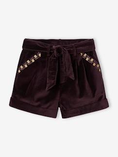 -Mädchen Shorts aus Samt