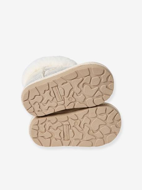 Warme Baby Regen-Boots beige golden 5