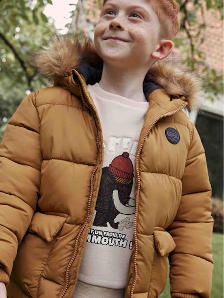 Jungen Jacke & Handschuhe mit Recyclingmaterial blau+braun+tannengrün 11