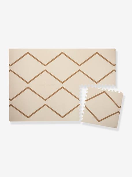 Spiel- und Puzzlematte EEVEVE beige/weiß+weiß/schwarz+wollweiß zickzack 7