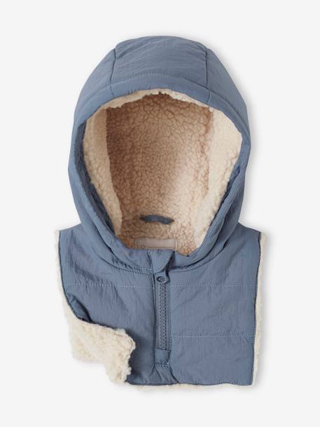 Baby Winterjacke mit abnehmbarer Kapuze, Recycling-Polyester - graublau - 5