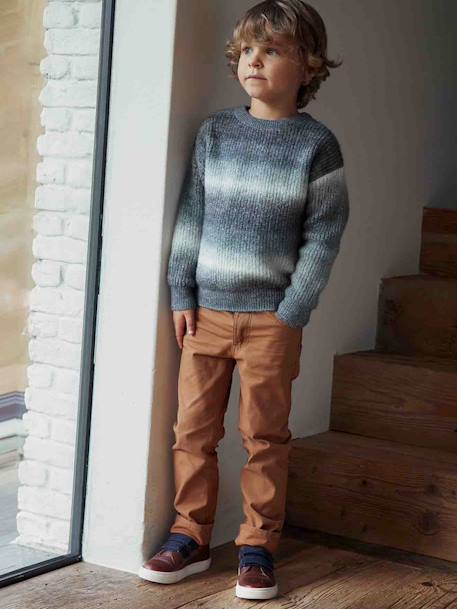 Jungen Pullover mit Farbverlauf grau meliert 5