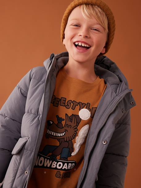 Jungen Shirt mit Recycling-Baumwolle pekannuss 4