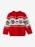 Baby Weihnachts-Pullover Capsule Collection FAMILIE Oeko-Tex - rot+tannengrün - 2