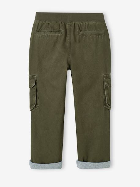 Jungen Thermo-Cargohose mit Dehnbund Oeko-Tex, Bundweite verstellbar khaki+nachtblau 5