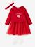 Weihnachtliches Baby-Set: Kleid, Haarband & Strumpfhose rot 2