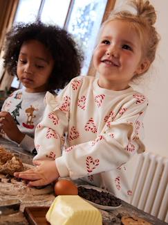 Maedchenkleidung-Mädchen Weihnachts-Sweatshirt mit Volantärmeln