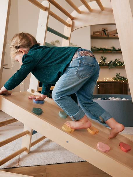 Kinder Indoor-Klettergerüst, Holz FSC® - natur - 7