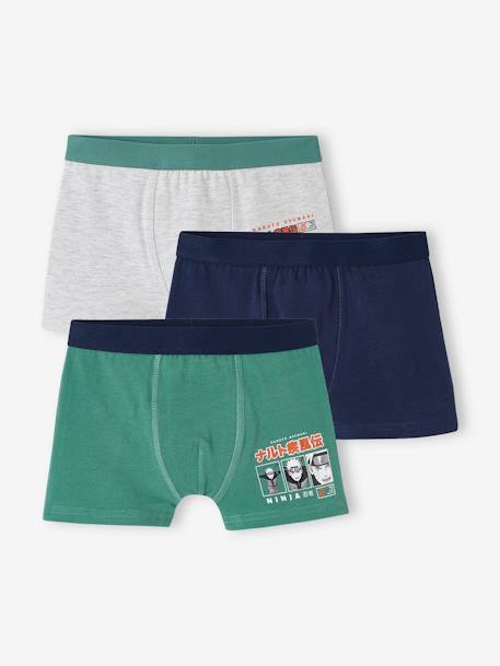 3er-Pack Jungen Boxershorts NARUTO UZUMAKI mintgrün 1