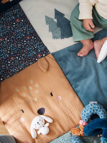 Baby Spieldecke/ Laufstalleinlage MAGIC FOREST Oeko-Tex - grün bedruckt - 7