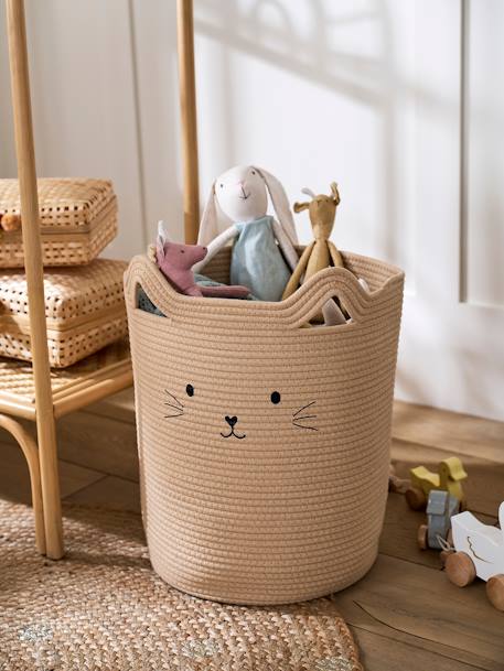 Kinderzimmer Aufbewahrungskorb KATZE - beige - 3