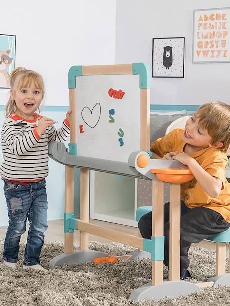 Kinder 2-in-1 Schulbank & Maltafel Modulo Space SMOBY blau 2