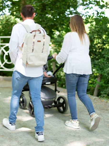 Eltern Wickelrucksack Family Club Signature CHILDHOME - grün+schwarz+wollweiß - 17