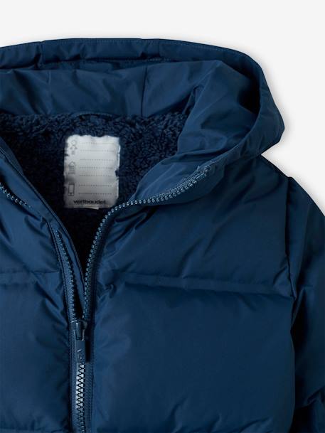 Jungen Daunenjacke mit Kapuze blau 4