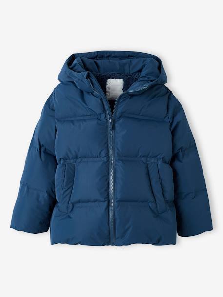 Jungen Daunenjacke mit Kapuze blau 1