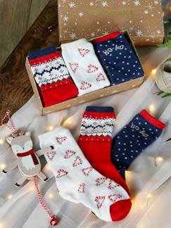 Mädchen Weihnachts-Geschenkset: 3er-Pack Socken Oeko-Tex  [numero-image]