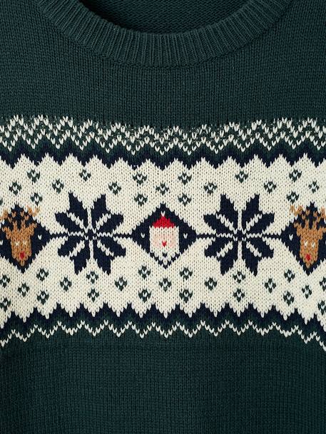 Eltern Weihnachts-Pullover Capsule Collection FAMILIE Oeko-Tex rot+tannengrün 6