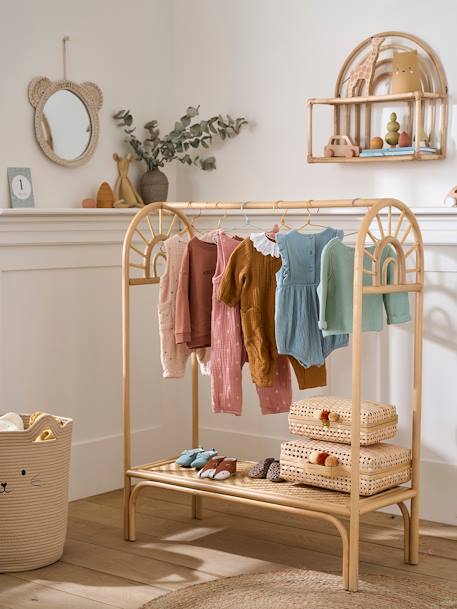 Kinderzimmer Kleiderständer aus Rattan SONNENSCHEIN - natur/sonnenform - 4