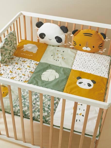 Baby Spieldecke/ Laufstalleinlage PANDAFREUNDE, Patchwork-Design Oeko-Tex - mehrfarbig - 4