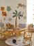 Kinderzimmer Sitzbank aus Rattan BOHO natur/blumenform 2