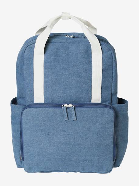 Wickelrucksack, Recycling-Polyester - blau+grau - 2