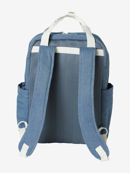 Wickelrucksack, Recycling-Polyester blau+grau 4