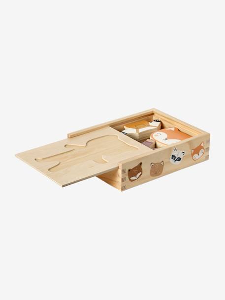 Kleinkinder Steckspiel mit Anzieh-Tieren, Holz FSC® - natur - 3