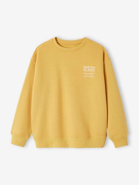 Jungen Sweatshirt BASIC Oeko-Tex - dunkelblau+gelb+grün+pekannuss - 4