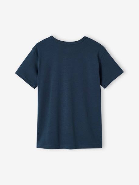 Jungen T-Shirt, grafischer Print Oeko-Tex himmelblau+nachtblau+rosenholz+türkis+wollweiß 6