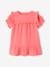 Baby Kleid aus Musselin koralle+vanille 5