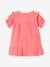 Baby Kleid aus Musselin koralle+vanille 2