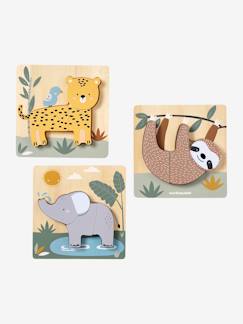 3er-Set Baby Puzzles TANSANIA aus Holz FSC®  [numero-image]