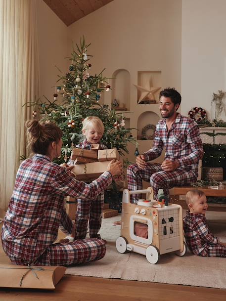 Baby Weihnachts-Strampler Capsule Collection HAPPY FAMILY - rot kariert - 2