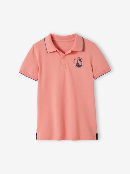 Jungen Poloshirt mit Print Oeko-Tex altrosa 1