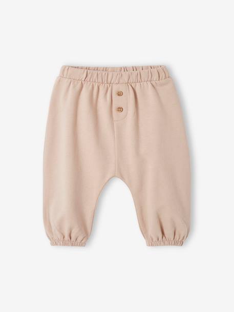 Baby Sweathose für Neugeborene Oeko-Tex - beige+nachtblau - 1