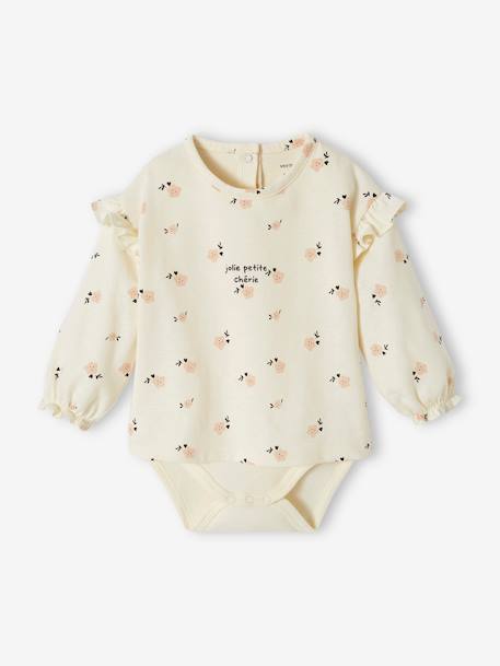 Baby Shirtbody aus Bio-Baumwolle Oeko-Tex wollweiß 1