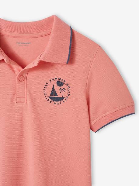 Jungen Poloshirt mit Print Oeko-Tex altrosa 3