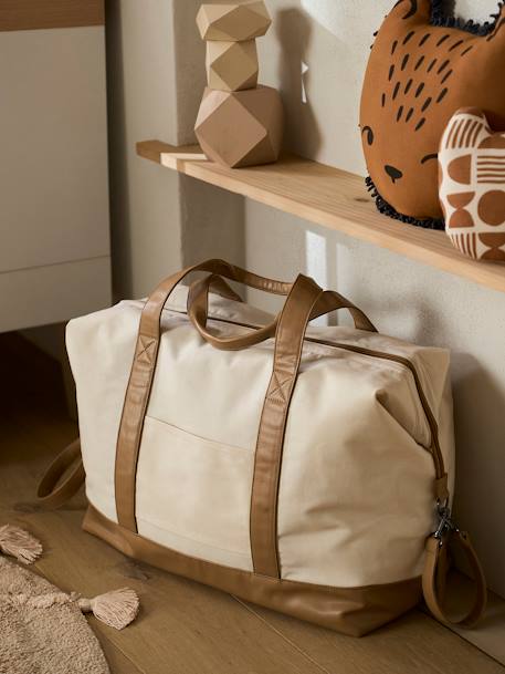 Eltern Weekender-Wickeltasche MILAN personalisierbar - wollweiß/beige - 2