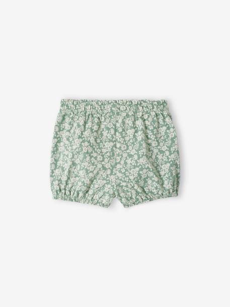 Jersey-Shorts für Mädchen Baby Oeko-Tex - königsblau bedruckt+salbeigrün+senfgelb bedruckt+weiß/rot bedruckt - 6