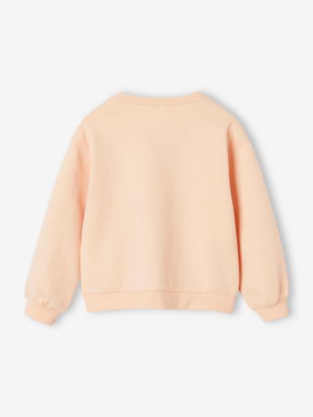 Mädchen Sweatshirt mit Print Basics Oeko-Tex - aprikose+bonbon rosa+grau meliert - 2