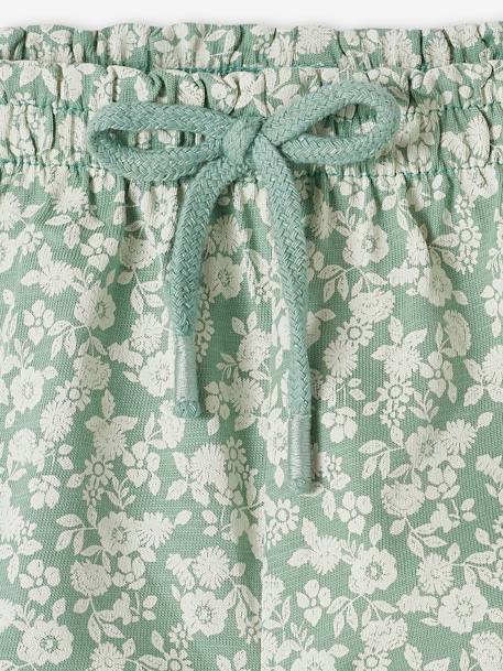 Jersey-Shorts für Mädchen Baby Oeko-Tex - salbeigrün+senfgelb bedruckt+weiß/rot bedruckt - 3