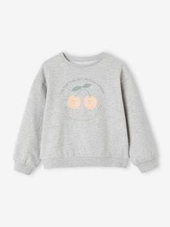 Maedchenkleidung-Pullover, Strickjacken & Sweatshirts-Sweatshirts-Mädchen Sweatshirt mit Print Basics Oeko-Tex